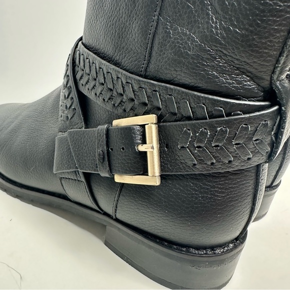 Jack Rogers Women's Eliza Moto Boots in Black Leather Size 8 - Picture 7 of 10